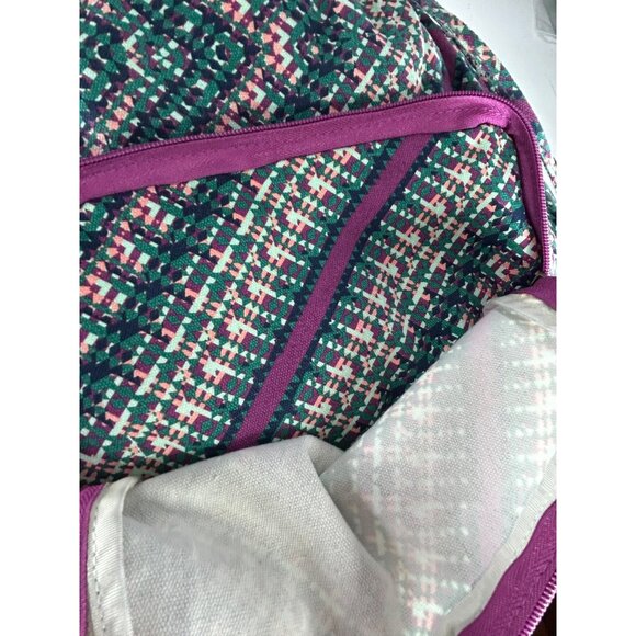 ROXY Backpack Multicolor Diamond Geometric Print Cinch Dual Strap Cotton Blend - Picture 9 of 14